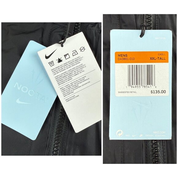 Nike NOCTA Track Jacket Mens XXL Tall 2XL Black Gold Yellow Drake Windbreaker - Picture 4 of 10